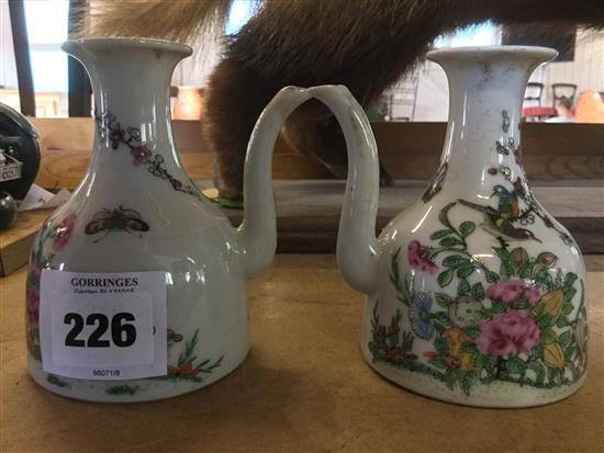 Pair Cantonese jugs